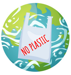 Say no to single use plastic Royalty Free Vector Image