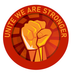 Workers unite poster Royalty Free Vector Image