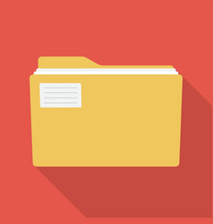 Folder icon in flat style Royalty Free Vector Image