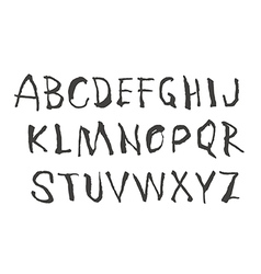 Handwritten brush serif font Royalty Free Vector Image
