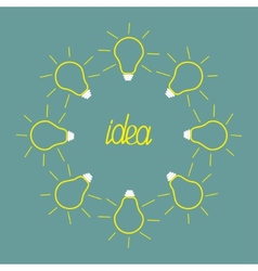 Yellow idea bulb Royalty Free Vector Image - VectorStock