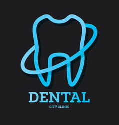 Abstract tooth logo image Royalty Free Vector Image