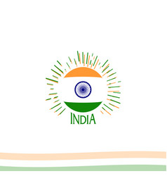 Indian waving flag banner india independence day Vector Image