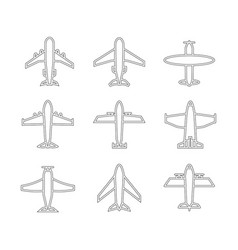 Aero plane silhouette Royalty Free Vector Image