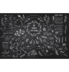 Set hand drawn elements frame Royalty Free Vector Image