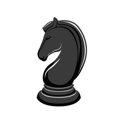 Silhouette of a knight chess piece Royalty Free Vector Image