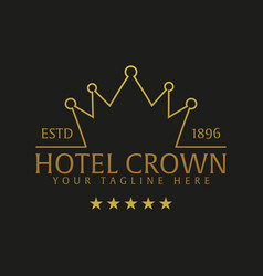 Imperial palace hotel logo and emblem logo Vector Image