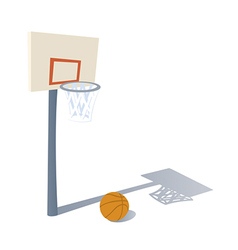 Cartoon basketball court Royalty Free Vector Image