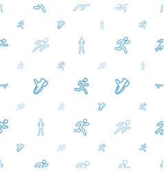 Run icons pattern seamless white background Vector Image