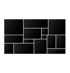 Collage photo and images aligned properly Vector Image