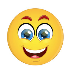 Winking And Smiling Emoticon Smiley Face With A Vector Image