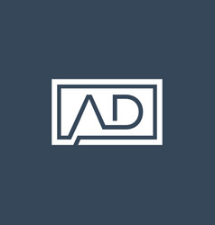 Creative initial letter ad square logo design Vector Image