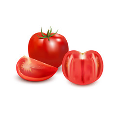 Slice of tomato app icon Royalty Free Vector Image