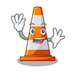 Smirking traffic cone on made in cartoon Vector Image