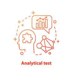 Analytical test flat concept icon Royalty Free Vector Image