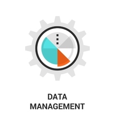 Data management icon Royalty Free Vector Image