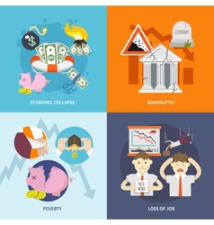 Economic crisis banners Royalty Free Vector Image