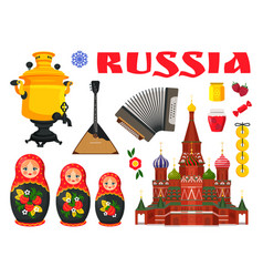 Russian nesting doll closeup Royalty Free Vector Image