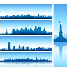 City skyline Royalty Free Vector Image - VectorStock