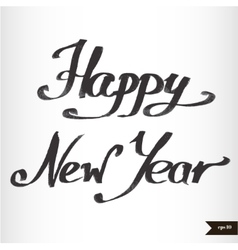 Handwritten calligraphic watercolor Merry Vector Image