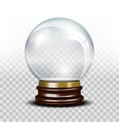 Snow globe transparent Royalty Free Vector Image