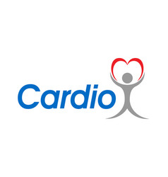 Logo for a cardio clinic Royalty Free Vector Image