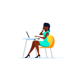 Successful black entrepreneur female business Vector Image