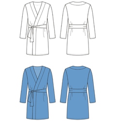 Robe for the shower bathrobe doodle style Vector Image