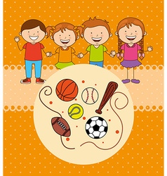 Kids sports Royalty Free Vector Image - VectorStock