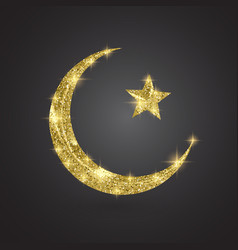 Ramadan mubarak glitter octagon Royalty Free Vector Image