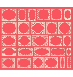 Gold vintage decorative design elements isolated Vector Image