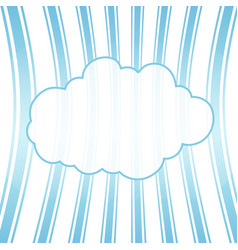 Cartoon cloud with shadow on striped ink Vector Image