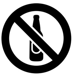 No Alcohol Sign Royalty Free Vector Image - Vectorstock