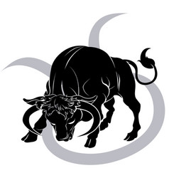 Taurus the bull star sign Royalty Free Vector Image