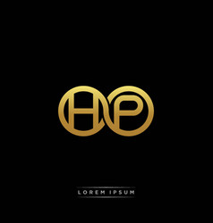 Hp logo monogram design template Royalty Free Vector Image