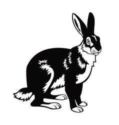 White rabbit wild forest rodent animal Royalty Free Vector