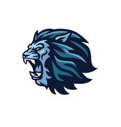 Lion roaring icon logo template Royalty Free Vector Image