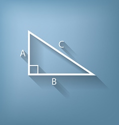 Triangle math symbol icon geometry learning math Vector Image