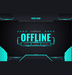 Offline streaming futuristic gaming background Vector Image