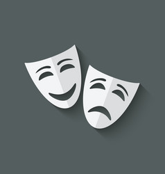 Comedy and tragedy theater masks Royalty Free Vector Image