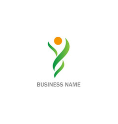 People green tree abstract eco logo Royalty Free Vector