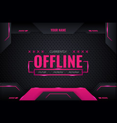 Offline streaming futuristic gaming background Vector Image