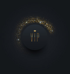 Vip glass label with golden crown Royalty Free Vector Image