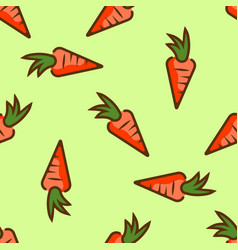 Carrots freehand drawing seamless pattern Vector Image