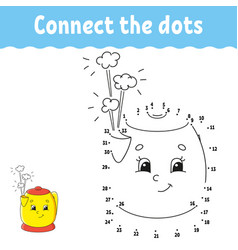 Dot to game draw a line for kids activity Vector Image