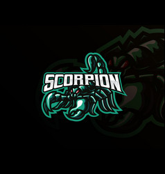 Scorpion mascot esport logo design Royalty Free Vector Image