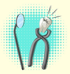Dental theme with teeth model Royalty Free Vector Image
