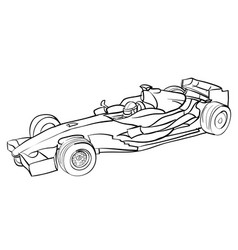 Cartoon car sketch coloring book Royalty Free Vector Image