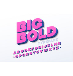 Modern bold typeface font design alphabet letters Vector Image