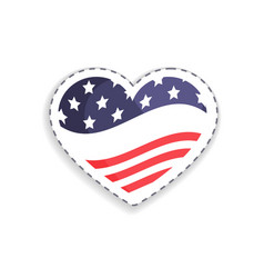 Download Heart shaped american flag Royalty Free Vector Image